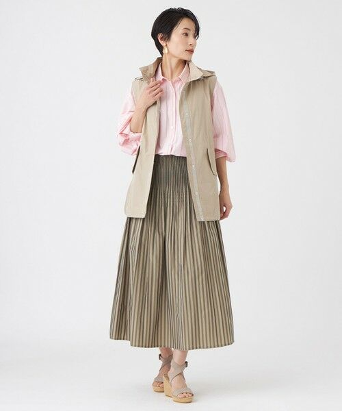 EVEX by KRIZIA / エヴェックス バイ クリツィア ロング・マキシ丈スカート | 【カタログ掲載・ウォッシャブル】ストライプリバーシブルシャーリングスカート | 詳細5