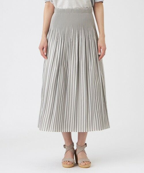 EVEX by KRIZIA / エヴェックス バイ クリツィア ロング・マキシ丈スカート | 【カタログ掲載・ウォッシャブル】ストライプリバーシブルシャーリングスカート | 詳細7