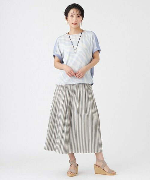 EVEX by KRIZIA / エヴェックス バイ クリツィア ロング・マキシ丈スカート | 【カタログ掲載・ウォッシャブル】ストライプリバーシブルシャーリングスカート | 詳細1