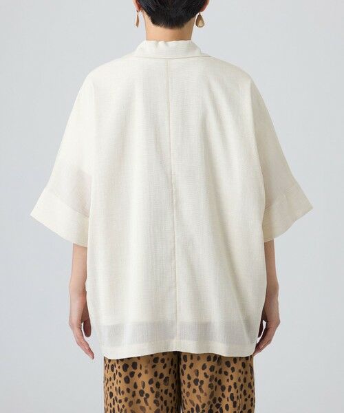 EVEX by KRIZIA / エヴェックス バイ クリツィア ノーカラージャケット | 【カタログ掲載・マシンウォッシャブル】ドライスラブハーフスリーブジャケット | 詳細6