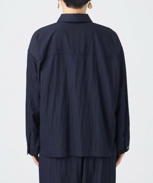EVEX by KRIZIA / エヴェックス バイ クリツィア ノーカラージャケット | 【ウォッシャブル】デニムライクショートシャツジャケット | 詳細4