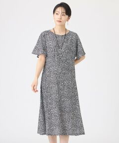 EVEX by KRIZIA / エヴェックス バイ クリツィア ロング・マキシ丈ワンピース | 【接触冷感・マシンウォッシャブル】ミニチータープリントコンチェロフレアスリーブワンピース