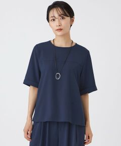 EVEX by KRIZIA / エヴェックス バイ クリツィア シャツ・ブラウス | 【接触冷感・吸水速乾・遮熱・UV対策・マシンウォッシャブル】【キマル！シリーズ】キマルサテンプルオーバーブラウス