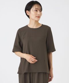 EVEX by KRIZIA / エヴェックス バイ クリツィア シャツ・ブラウス | 【接触冷感・吸水速乾・遮熱・UV対策・マシンウォッシャブル】【キマル！シリーズ】キマルサテンプルオーバーブラウス