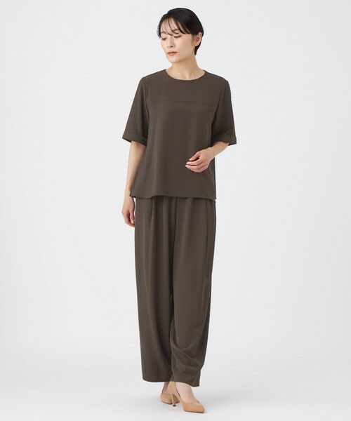 EVEX by KRIZIA / エヴェックス バイ クリツィア シャツ・ブラウス | 【接触冷感・吸水速乾・遮熱・UV対策・マシンウォッシャブル】【キマル！シリーズ】キマルサテンプルオーバーブラウス | 詳細3