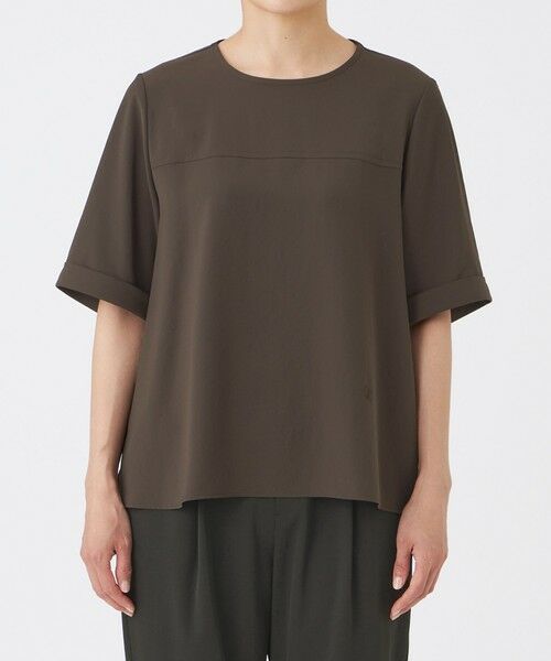 EVEX by KRIZIA / エヴェックス バイ クリツィア シャツ・ブラウス | 【接触冷感・吸水速乾・遮熱・UV対策・マシンウォッシャブル】【キマル！シリーズ】キマルサテンプルオーバーブラウス | 詳細4