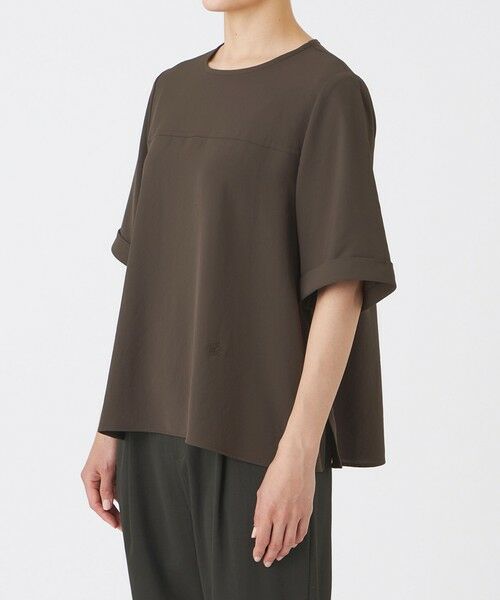 EVEX by KRIZIA / エヴェックス バイ クリツィア シャツ・ブラウス | 【接触冷感・吸水速乾・遮熱・UV対策・マシンウォッシャブル】【キマル！シリーズ】キマルサテンプルオーバーブラウス | 詳細5