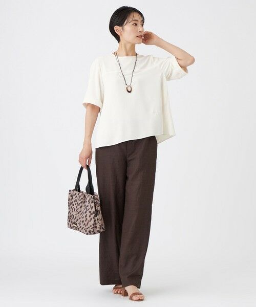 EVEX by KRIZIA / エヴェックス バイ クリツィア シャツ・ブラウス | 【接触冷感・吸水速乾・遮熱・UV対策・マシンウォッシャブル】【キマル！シリーズ】キマルサテンプルオーバーブラウス | 詳細1