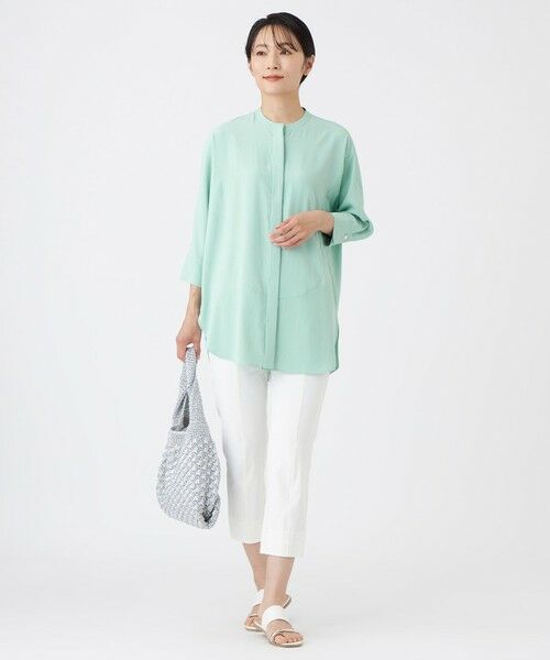 EVEX by KRIZIA / エヴェックス バイ クリツィア シャツ・ブラウス | 【接触冷感・吸水速乾・遮熱・UV対策・マシンウォッシャブル】【キマル！シリーズ】キマルサテンシャツ | 詳細3