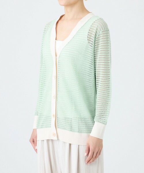 EVEX by KRIZIA / エヴェックス バイ クリツィア ニット・セーター | 【カタログ掲載】クロッシングメッシュニットカーディガン | 詳細4