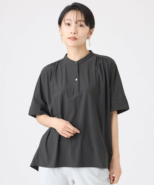 EVEX by KRIZIA / エヴェックス バイ クリツィア カットソー | 【接触冷感・マシンウォッシャブル】コンチェロプルオーバーブラウス（ダークグレー）