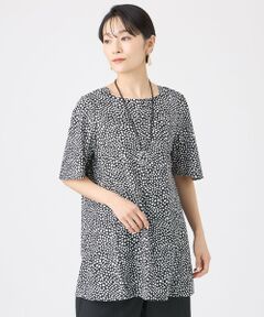 EVEX by KRIZIA / エヴェックス バイ クリツィア カットソー | 【接触冷感・マシンウォッシャブル】ミニチータープリントコンチェロカットソー