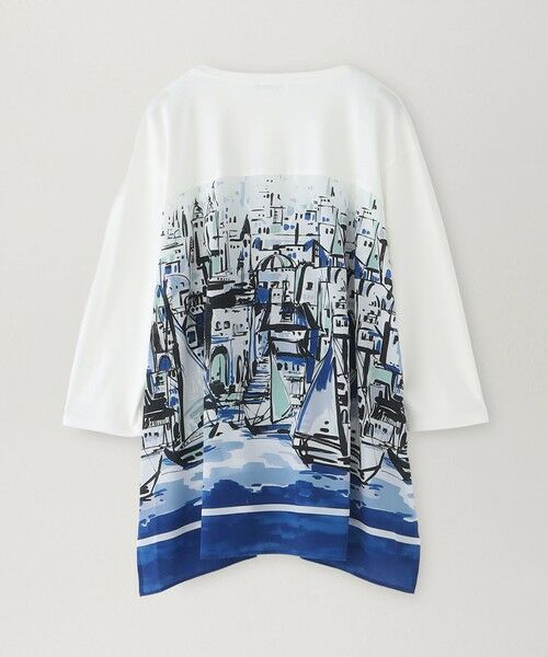 EVEX by KRIZIA / エヴェックス バイ クリツィア カットソー | 【接触冷感・ウォッシャブル】ヨットハーバープリントコンビカットソー | 詳細1