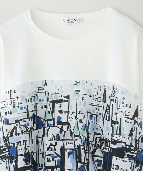 EVEX by KRIZIA / エヴェックス バイ クリツィア カットソー | 【接触冷感・ウォッシャブル】ヨットハーバープリントコンビカットソー | 詳細2