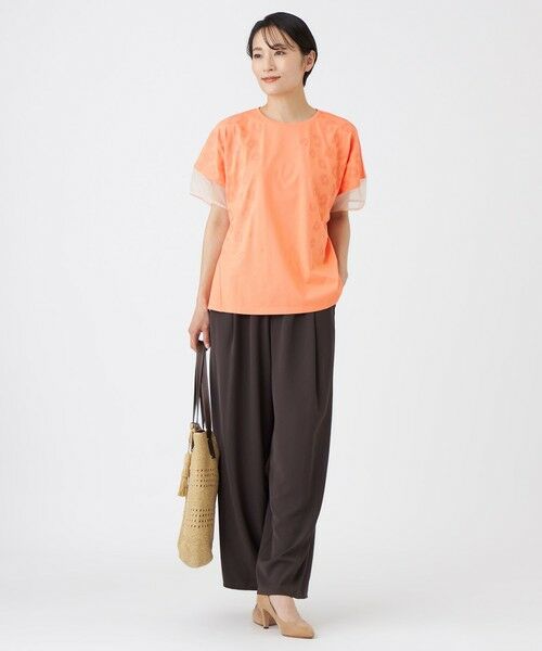 EVEX by KRIZIA / エヴェックス バイ クリツィア カットソー | 【日傘レベルの遮熱効果】【接触冷感・遮熱・UV対策・ウォッシャブル】ミネラルテックスパフスリーブカットソー | 詳細3