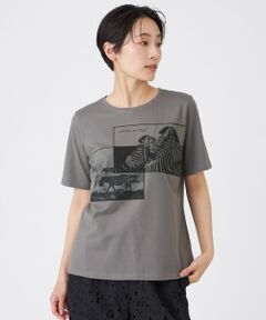 EVEX by KRIZIA / エヴェックス バイ クリツィア カットソー | 【接触冷感・ウォッシャブル】フォトプリントカットソー