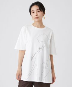 【接触冷感・抗菌防臭・ウォッシャブル】超冷感コットンエンブロイダリーチュニックカットソー