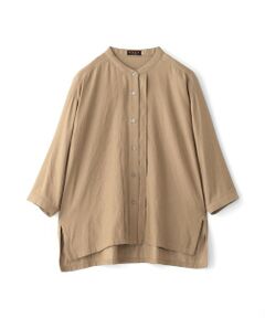 EVEX by KRIZIA / エヴェックス バイ クリツィア シャツ・ブラウス | 【接触冷感・マシンウォッシャブル】スラブシャンブレーバンドカラーブラウス