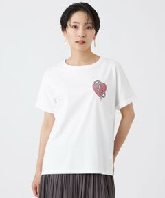 【EDITON掲載】【接触冷感・ウォッシャブル】ハートチータースムースカットソー