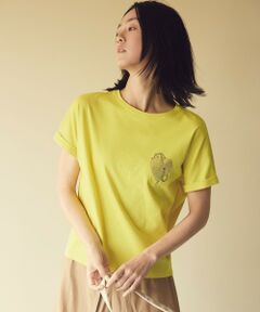EVEX by KRIZIA / エヴェックス バイ クリツィア カットソー | 【EDITON掲載】【接触冷感・ウォッシャブル】ハートチータースムースカットソー