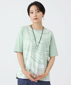 EVEX by KRIZIA / エヴェックス バイ クリツィア カットソー | 【接触冷感・マシンウォッシャブル】ウェーブホエールカットソー