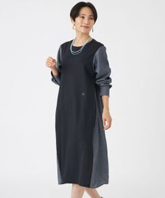 EVEX by KRIZIA / エヴェックス バイ クリツィア ロング・マキシ丈ワンピース | 【カタログ掲載】【マシンウォッシャブル】シャルマンダンガリーコンビワンピース