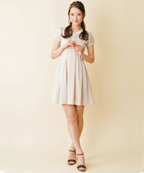 セール 15夏 フェミニンカノコワンピース ミニ丈 ひざ丈ワンピース Feroux フェルゥ ファッション通販 タカシマヤファッションスクエア