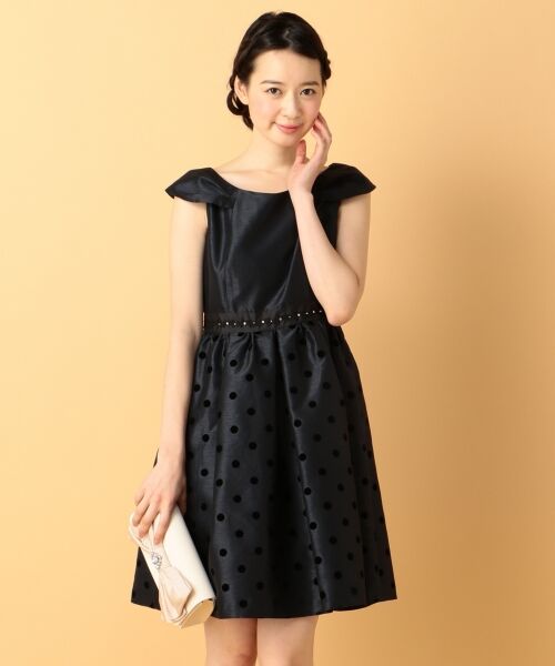 セール フロッキードットコンビドレス ドレス Feroux フェルゥ ファッション通販 タカシマヤファッションスクエア