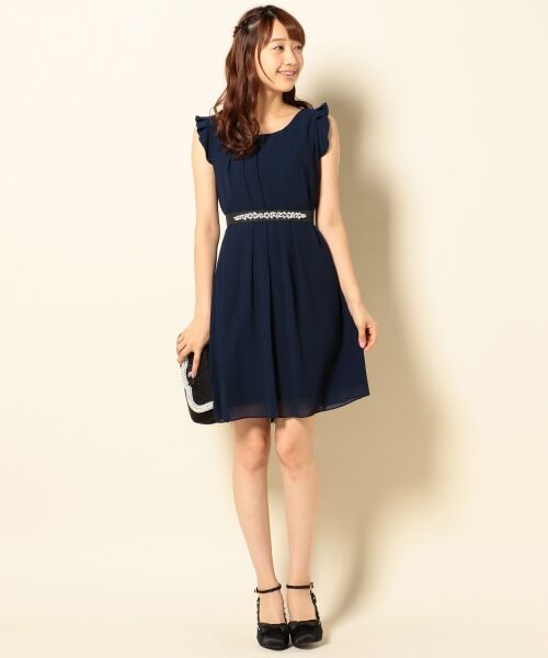 セール 2way オケージョン ラッフルパールドレス ワンピース ドレス Feroux フェルゥ ファッション通販 タカシマヤファッションスクエア