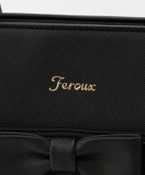 Feroux / フェルゥ トートバッグ | 【A4サイズ収納可能】リボンポーチ付き多機能 トートバッグ | 詳細9