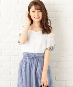 Feroux / フェルゥ トップス | 【洗える】フローラルオフショル ブラウス