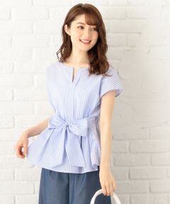 Feroux / フェルゥ トップス | 【洗える】シアーサッカーストライプ ブラウス