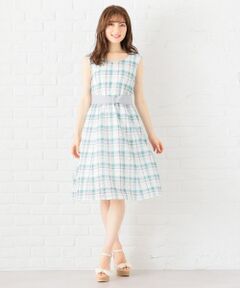 Feroux / フェルゥ ミニ丈・ひざ丈ワンピース | 【洗える】レーシーチェック ワンピース