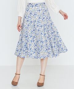 Feroux / フェルゥ ミニ・ひざ丈スカート | 【洗える】アンティークフラワープリント スカート