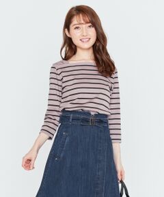 Feroux / フェルゥ Tシャツ | 【洗える！】レースポイントボーダー カットソー