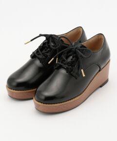 Feroux / フェルゥ フラットシューズ | フラワーディテールレースアップ シューズ