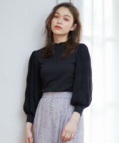 Feroux / フェルゥ カットソー | 【洗える】マジョリカプリーツスリーブ カットソー