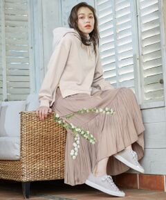 Feroux / フェルゥ ロング・マキシ丈スカート | 【ウエストゴム】クリンクルティアード スカート