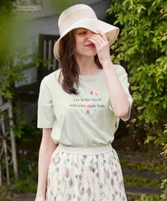 【THE Mコラボ】オーガビッツフラワーモチーフ Tシャツ