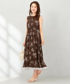 Feroux / フェルゥ ロング・マキシ丈ワンピース | 【洗える】ワントーンペイントフラワー ワンピース