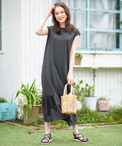 Feroux / フェルゥ ロング・マキシ丈ワンピース | 【洗える】裾ティアード ワンピース