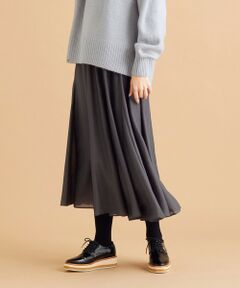 Feroux / フェルゥ ミニ・ひざ丈スカート | 【洗える】シルキーローン スカート