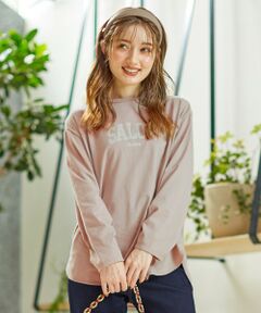 【洗える】カレッジロゴ長袖 Ｔシャツ