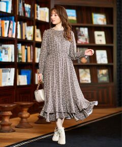 Feroux / フェルゥ ロング・マキシ丈ワンピース | 【洗える】 ニュアンスタッチフラワー ワンピース