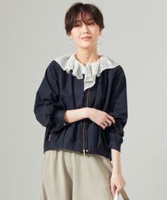 Feroux / フェルゥ ブルゾン | 【洗える】ノーカラーギャザー ブルゾン