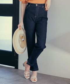Feroux / フェルゥ デニムパンツ | 【洗える】ハイウエストサイドスリットスリムデニム パンツ