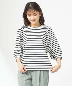 【吸水速乾・洗える】バックリボンボリュームスリーブ Tシャツ