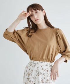 【吸水速乾・洗える】バックリボンボリュームスリーブ Tシャツ