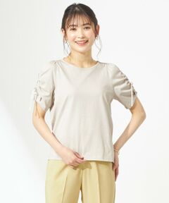 Feroux / フェルゥ カットソー | 【吸水速乾・洗える】リボンオープン スリーブ Tシャツ