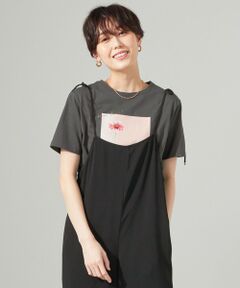 【洗える】フラワーフォトプリント Ｔシャツ